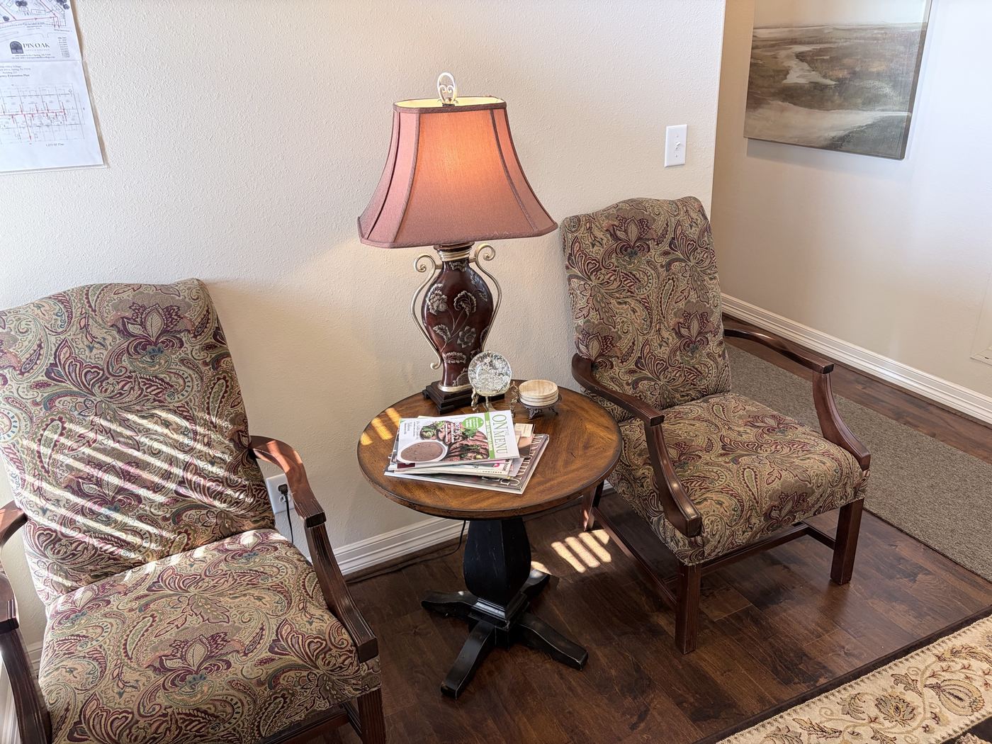 The waiting area inside Rhett Edwards Counseling, Spring TX